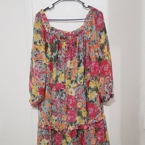 LC floral off the shoulder maxi dress